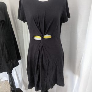 Charcoal grey cut out tshirt dress